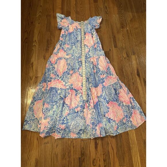 Lilly Pulitzer Dezi Maxi Dress Sway With Me Size Small Rare Euc Resort Coastal - Picture 14 of 14